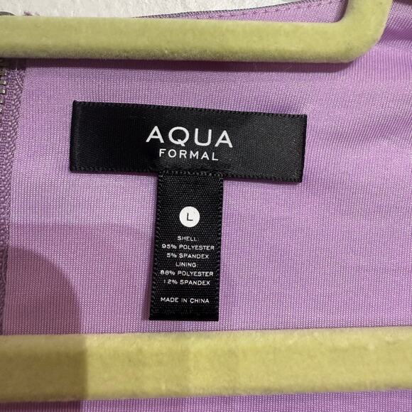 Aqua Violet Ruched Ring Maxi Evening Gown Sz L NWT - Picture 5 of 15